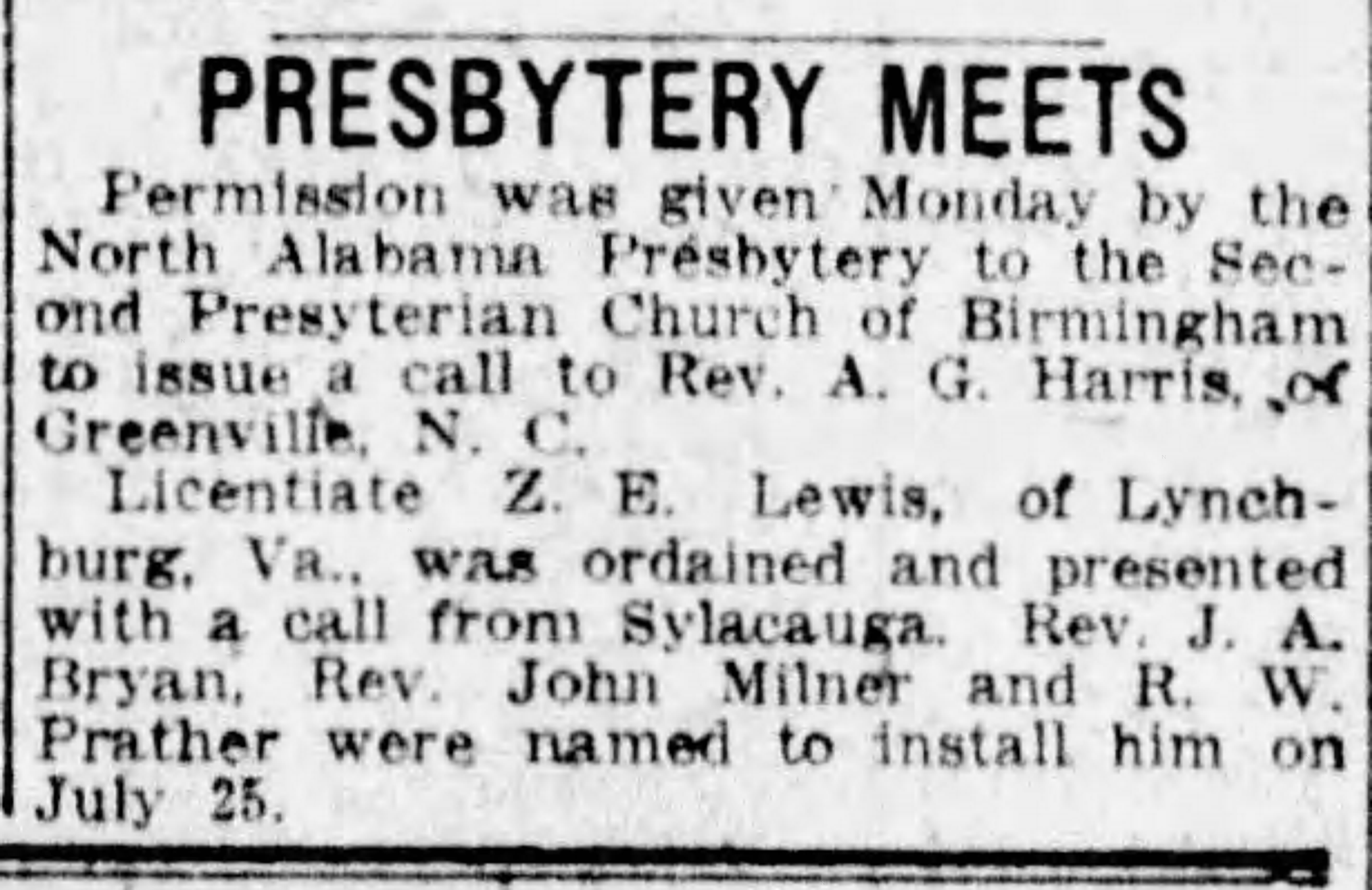 Presbytery Meets